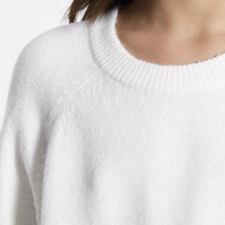 Basic knit tee "Knitted tee star" Off white